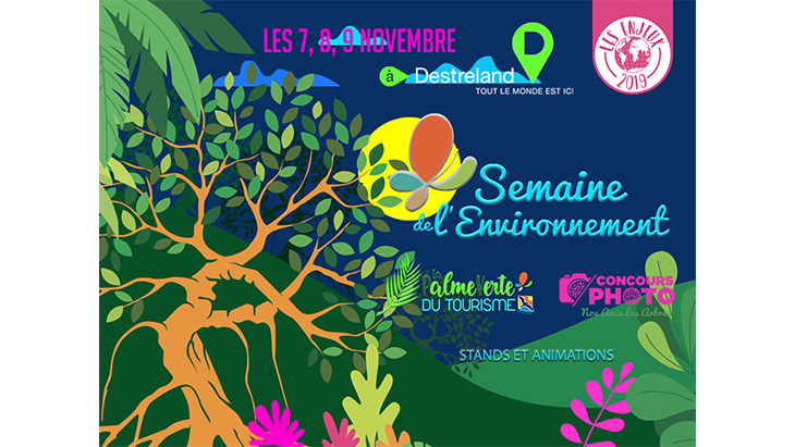 Affiche pour promouvoir la semaine de l’environnement à Carrefour Destreland en Guadeloupe 